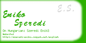 eniko szeredi business card